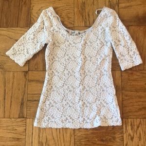 Scoop stretch lace shirt